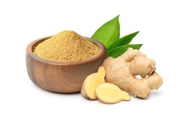 Ginger Export ginger root and ginger powder on table free photo